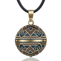 Collier Pendentif Femme Enceinte Bola de Grossesse Mexicain bleu