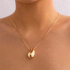 Collier Pendentif Grande Goutte d'Eau Elégante or