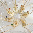 Collier Pendentif Fleur Signe du Zodiaque