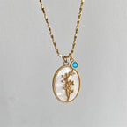 Collier Pendentif Fleur Signe du Zodiaque