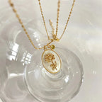 Collier Pendentif Fleur Signe du Zodiaque