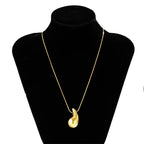 Collier Pendentif Goutte d'Eau Asymétrique or