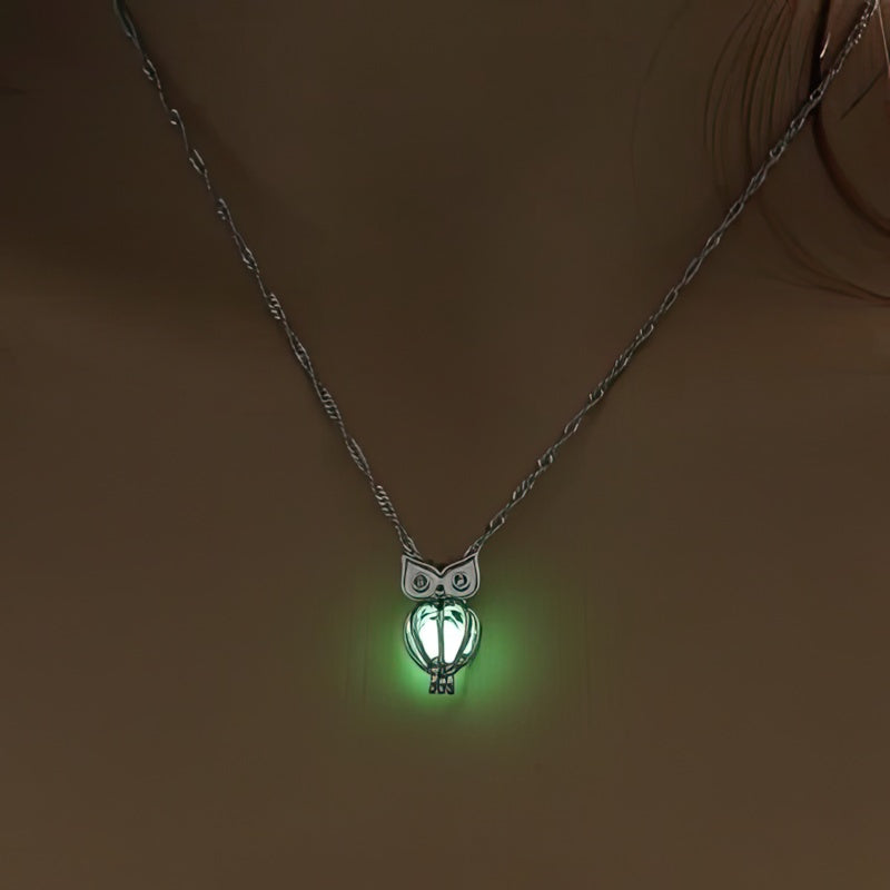フクロウのペンダントネックレス 