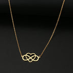Collier Pendentif Infini et Coeur Femme or