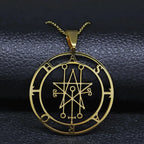 Collier Pendentif Sigil de Démon or