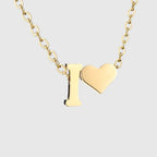 Collier pour femme avec pendentif coeur et initiale - lettre
