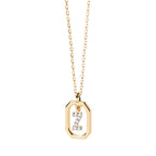 Collier femme avec pendentif hexagonale initiale z