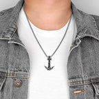 Collier homme ancre