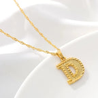Collier homme ou femme avec pendentif personnalisé initiale d