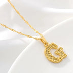 Collier homme ou femme avec pendentif personnalisé initiale g