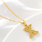 Collier homme ou femme avec pendentif personnalisé initiale x