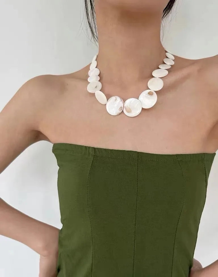 Collier Ras de Cou en Nacre Coquillage 1