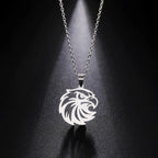 Collier Tête D'Aigle Pendentif Argent
