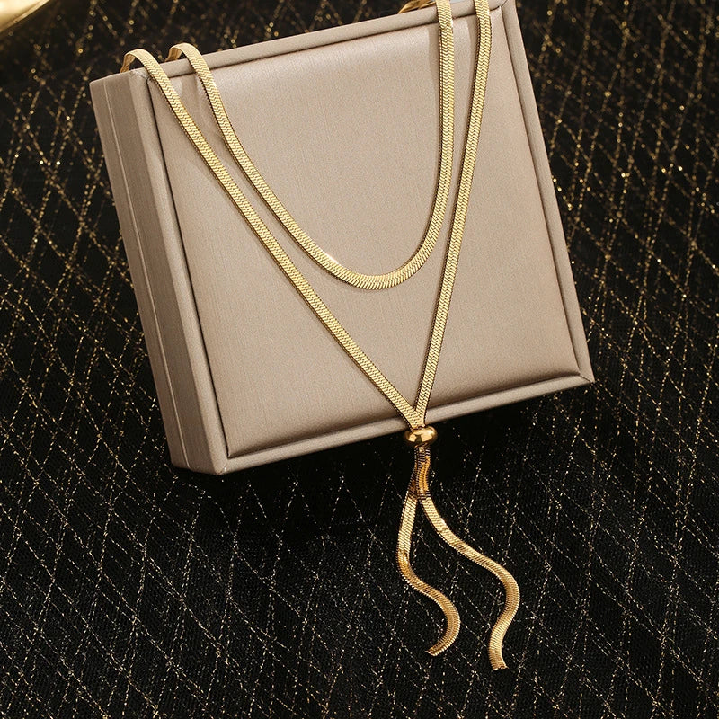 Long Collier De Décolleté Femme