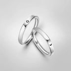 Lot de 2 Bagues pour Couples Anneau Soleil et Lune Romantique
