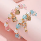 Lot de 2 bracelets clef et cadenas