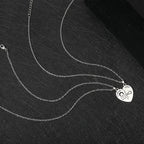 Lot de 2 Colliers avec Pendentifs Demi-Coeur "I Love You" pour Couple d'Amoureux