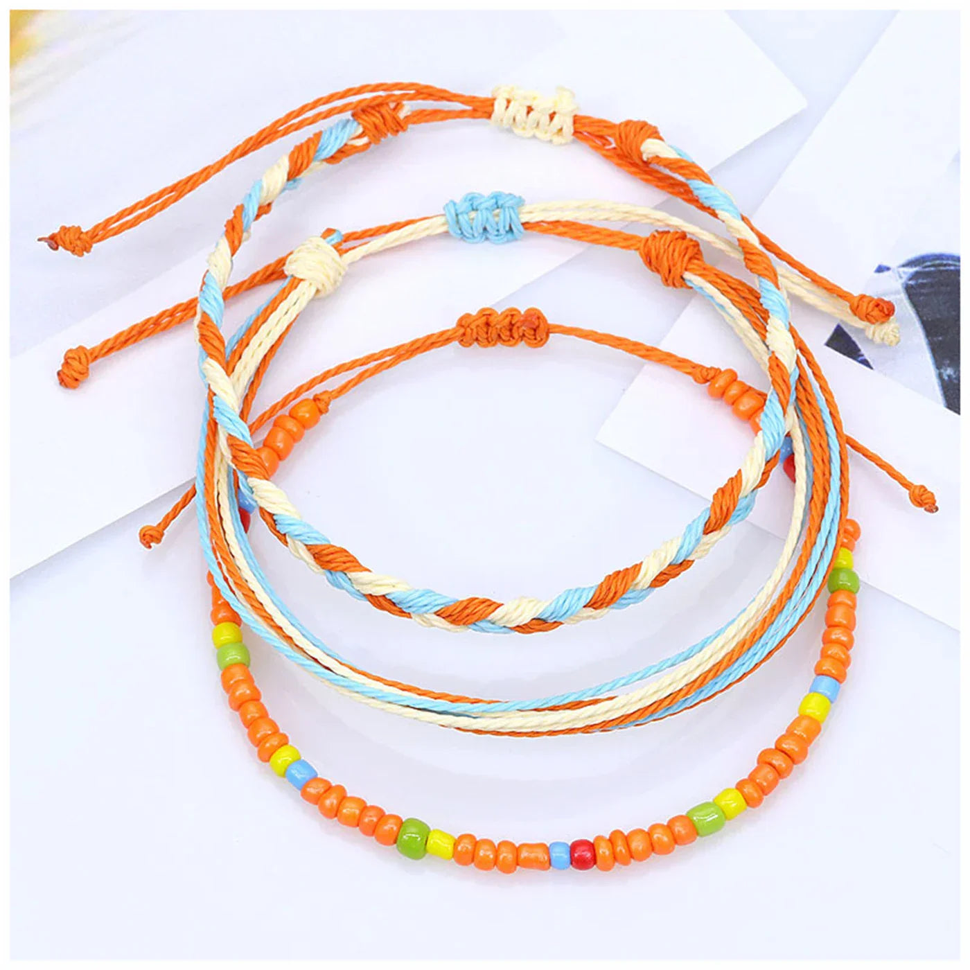 Lot de 3 Bracelets Brésiliens Colorés Imperméables
