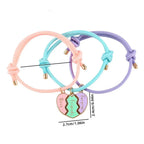 Lot de 3 Bracelets en Corde pour Trio de Meilleurs Amis
